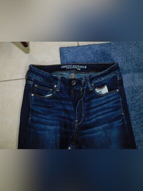 American Eagle Outfitters Women's Dark Blue Skinny Jeans